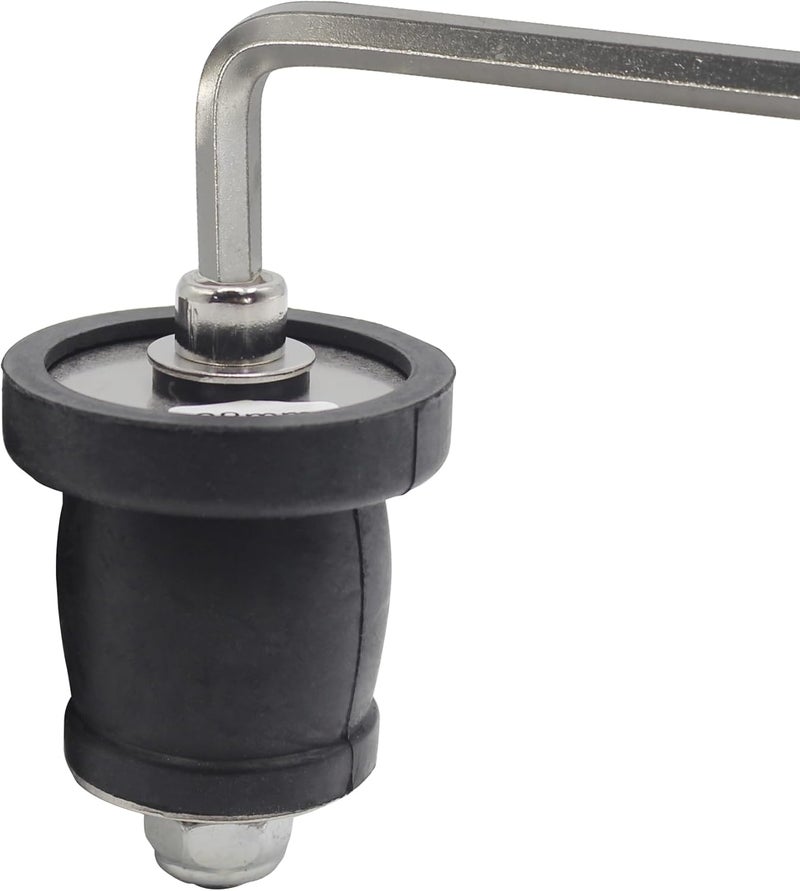 BOPOREAE Expandable Mechanical Seal, Cleanout Pipe Plug-Rubber Expansion Scupper Plugs & Removable Stainless Steel Allen Wrench Handle, 1-9/16 to 1-3/4 in Sewer Cap Cover, Winterizing Pool Boat Plugs - Image 1